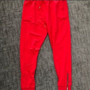 Zyia Red Everywhere zipper joggers